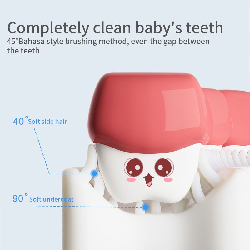Bàn chải đánh răng chữ U vệ sinh răng miệng cho bé