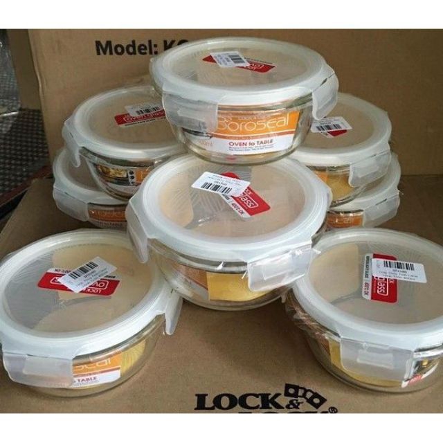 [HCM]Hộp thủy tinh chịu nhiệt lock and lock 400 ml