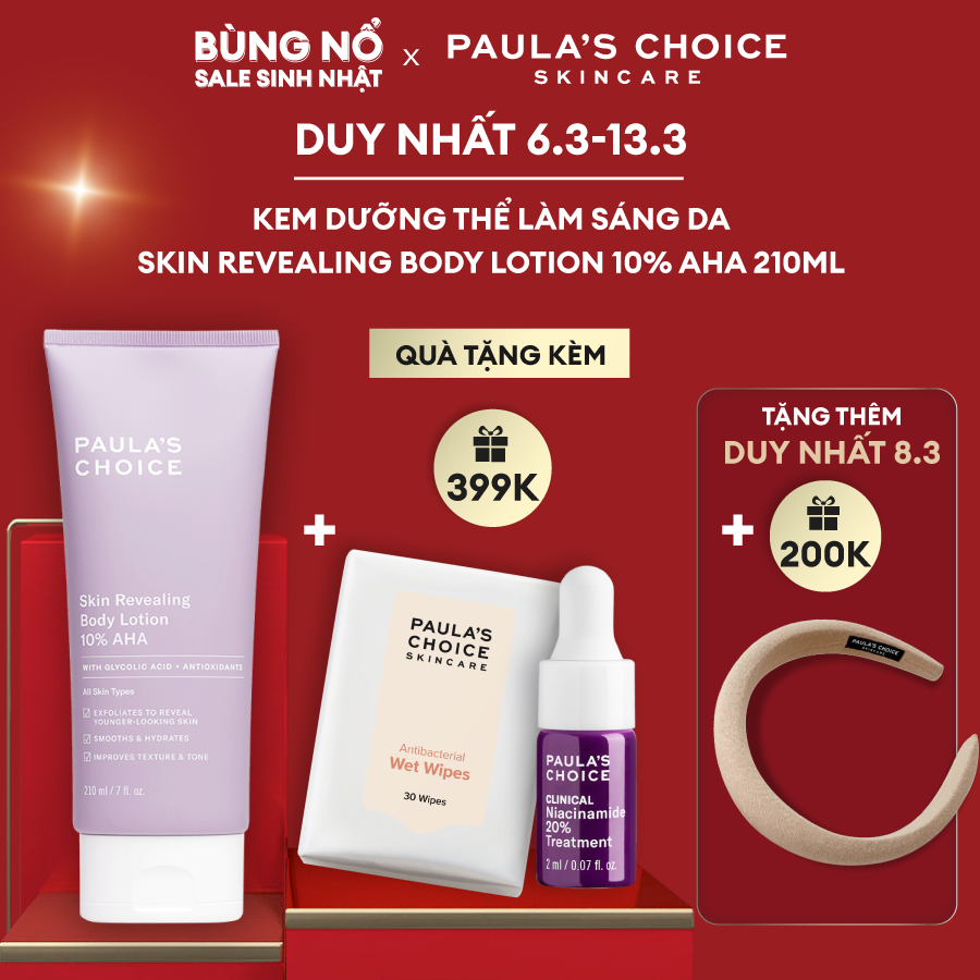 Kem dưỡng thể làm sáng da Paula’s Choice RESIST SKIN REVEALING BODY LOTION WITH 10% AHA 5900