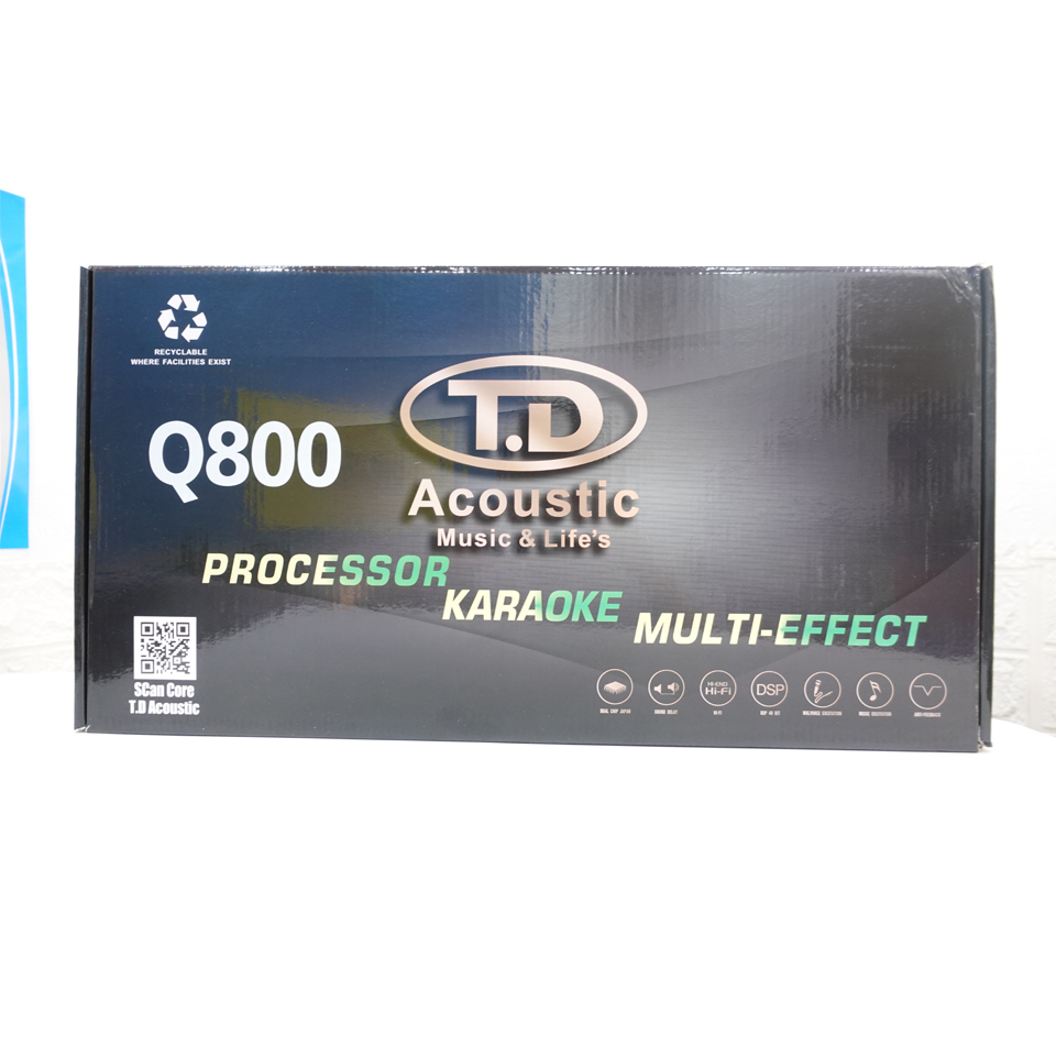 Vang cơ lai số TD Q800 Chính hãng | Vang cơ chống hú, cắt sub, Echo mượt | Hỗ trợ kết nối bluetooth, USB, cổng quang