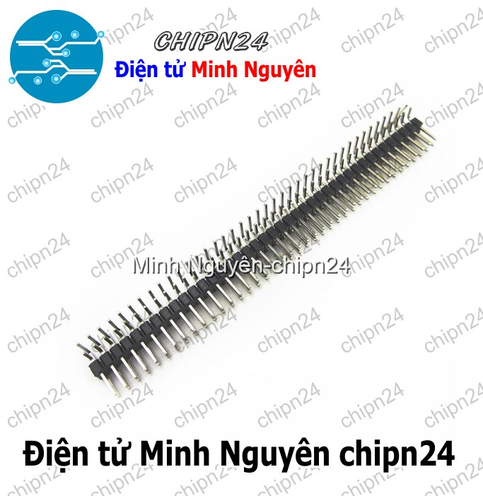 [2 cây] (H53) Hàng rào Đực Đôi Cong 2.54MM 1x40p (Jump, Header) - HH000917