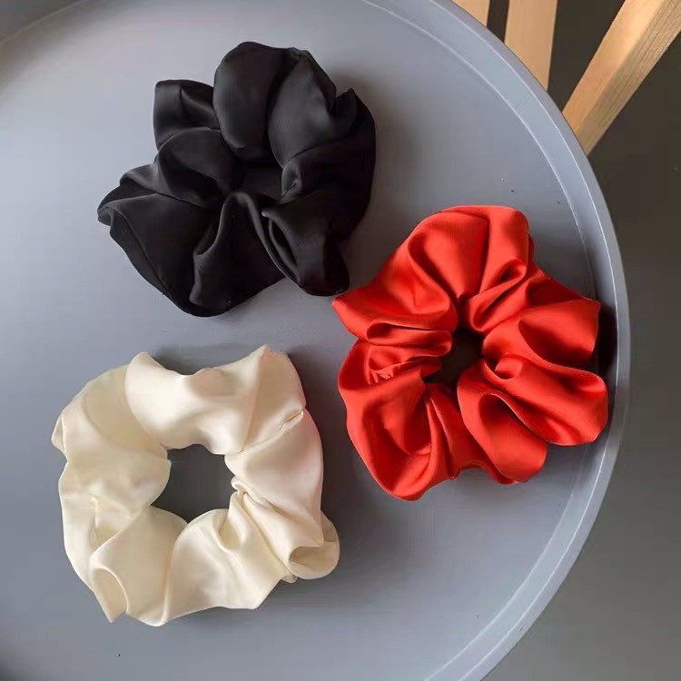 Dây cột tóc Scrunchies, Scrunchies lụa trơn cao cấp - S06 Mian Store