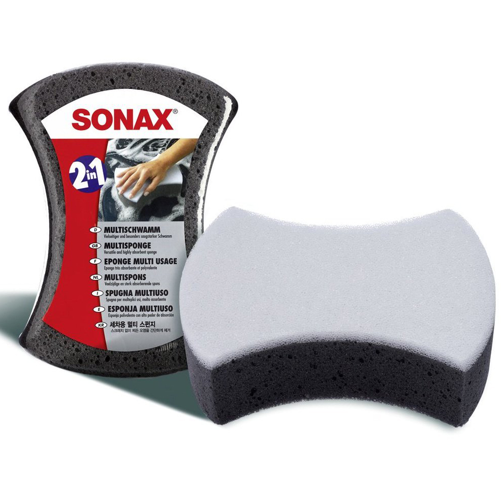 Miếng mút xốp bọt biển rửa xe 2 mặt Sonax Multi Sponge 2in1