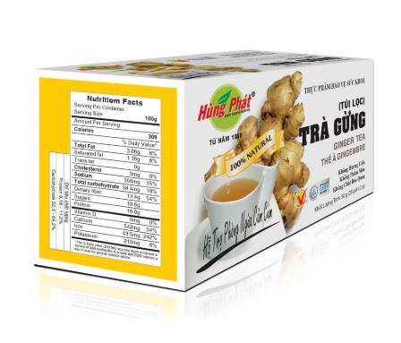 Trà Gừng Túi Lọc Hùng Phát (1hộp/25 gói)