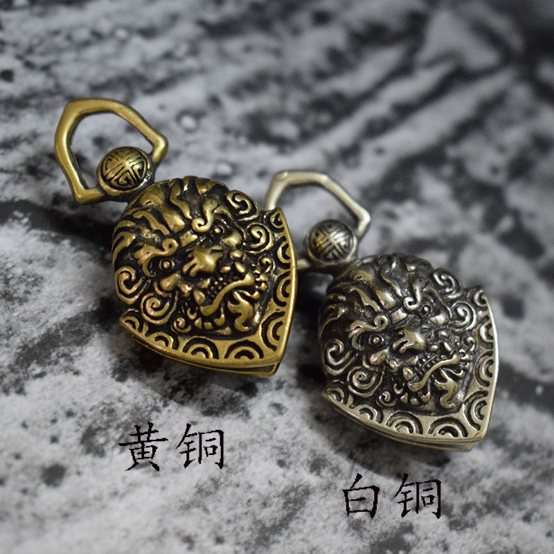 Móc khóa chuông đồng hình mặt quỷ