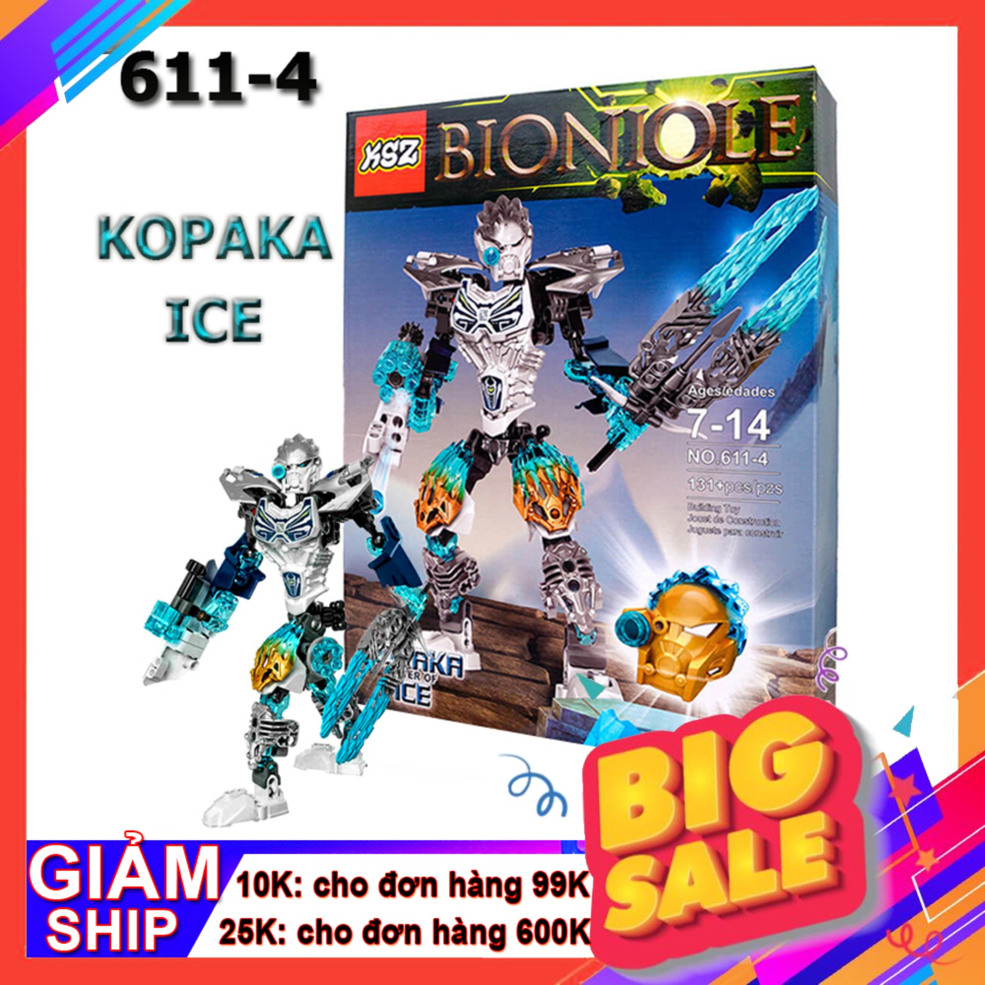 Đồ chơi ghép hình Bionicle 611-4 Kopaka Ice