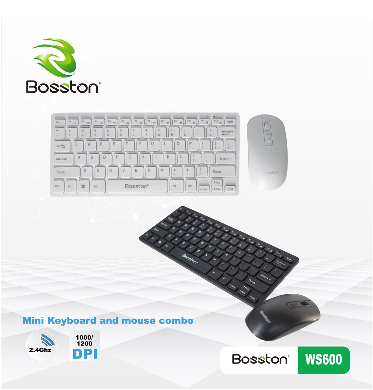 COMBO PHÍM CHUỘT KHÔNG DÂY MINI BOSSTON WS600