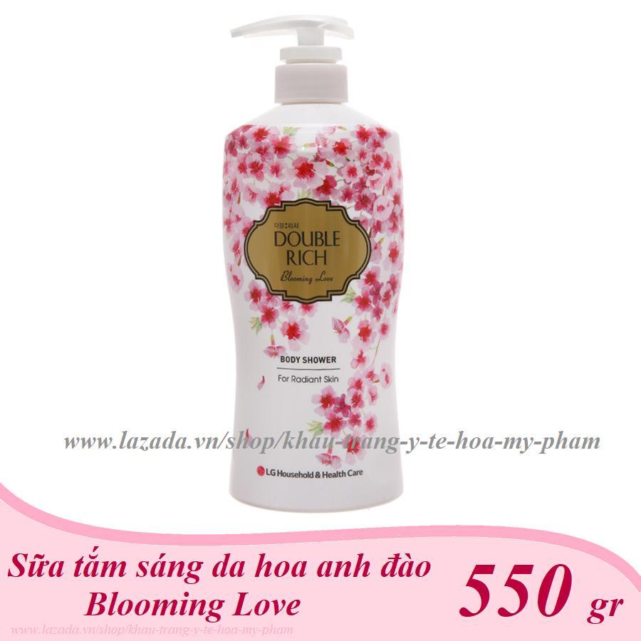 [HCM]Double Rich - Sữa tắm sáng da hương Hoa anh đào 550 gr ( (Blooming Love)