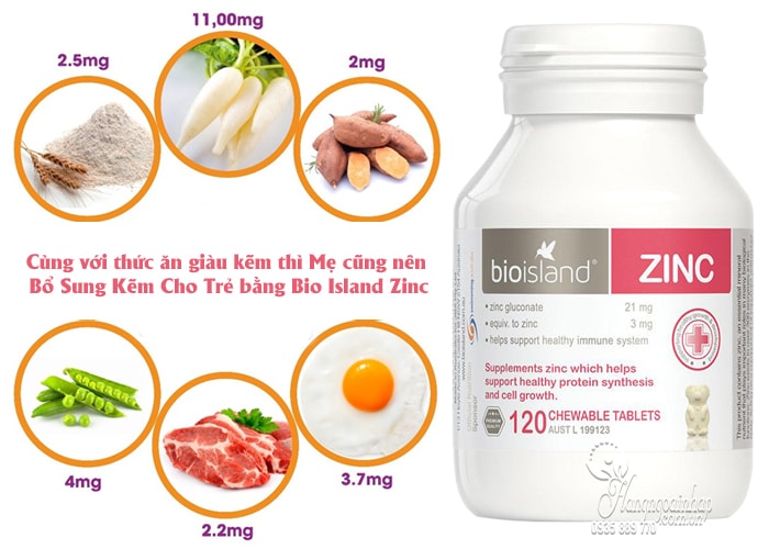 Kẽm ZIN C BIOISlAND ÚC 120 VIÊN