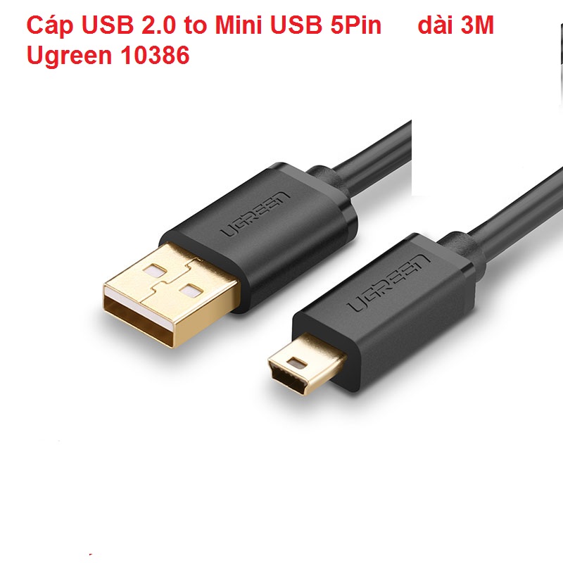 Cáp USB 2.0 to Mini USB 5Pin dài 3M  Ugreen 10386