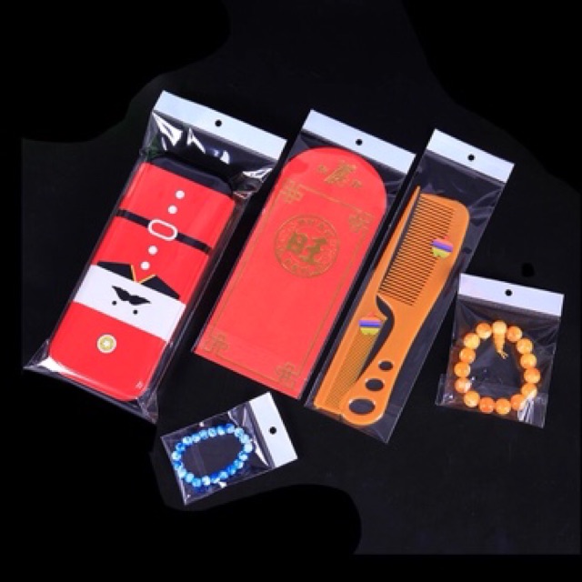 100g túi bóng màng ngọc opp dán miệng đục lỗ chọn size