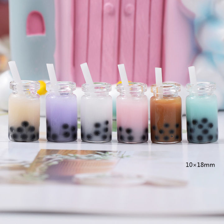 Combo 2 Charm Slime Squishy Trà sữa trân châu đen