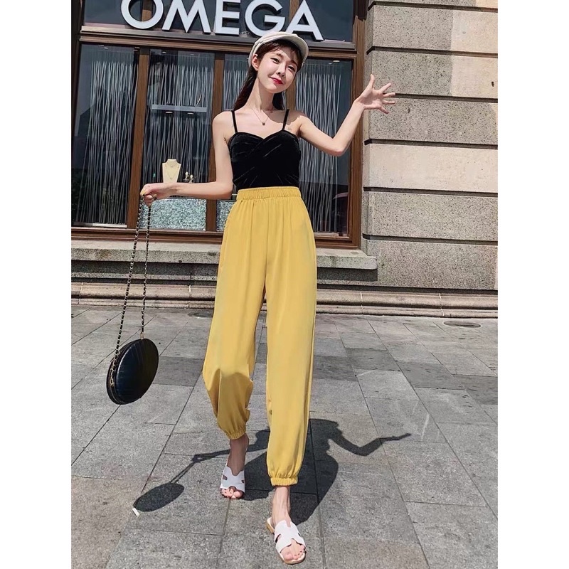 MS666 Quần Jogger Đũi Cạp Chun Bo Ống Nhẹ Mát
