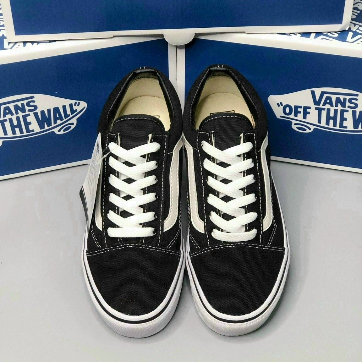 |Tặng tất| Giày Sneaker Vans Old Skool Đen (Fullbox+Hộp Bảo Vệ Box)