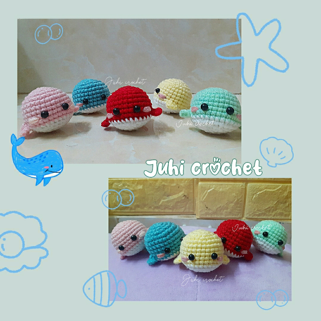 Móc khoá handmade cá voi len đáng yêu🐳🐳