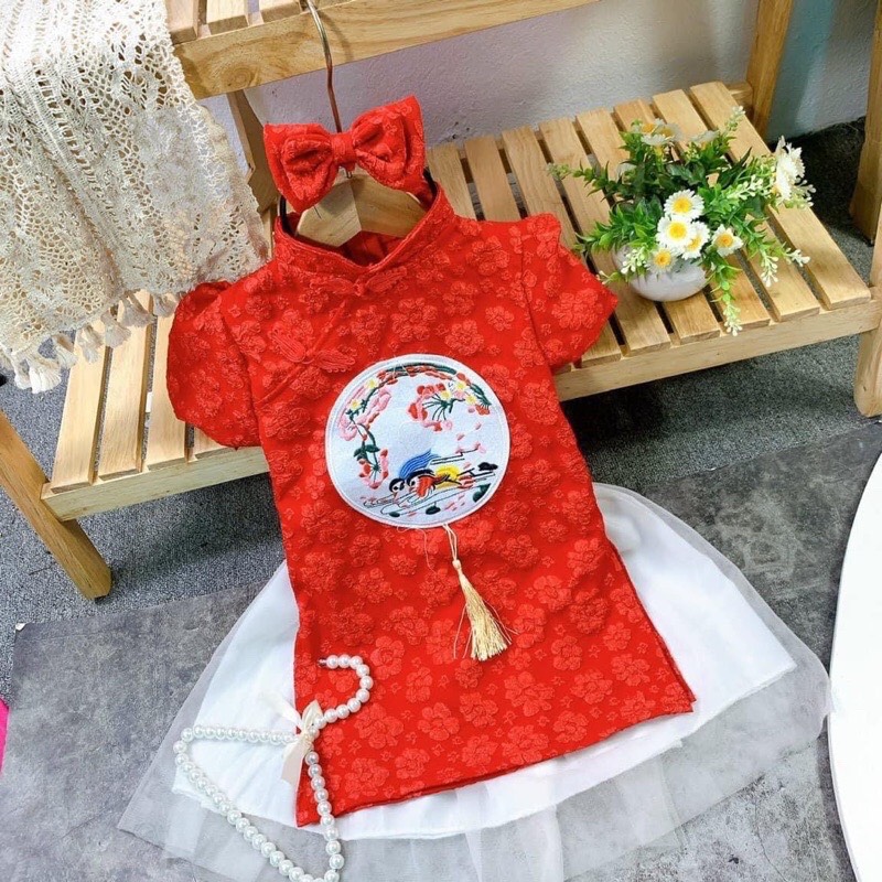 ÁO DÀI CÁCH TÂN KÈM MẤN CHO BÉ 🌸❣️