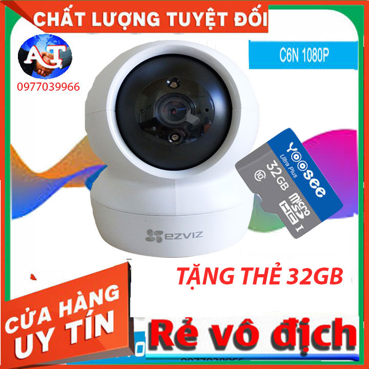 [kèm thẻ 32gb 64gb] Camera EZVIZ C6N 2.0MP FULL HD 1080P