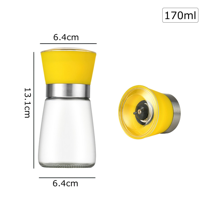 Portable pepper grinder, sharp blade pepper grinder/jar, adjustable grinding powder thickness