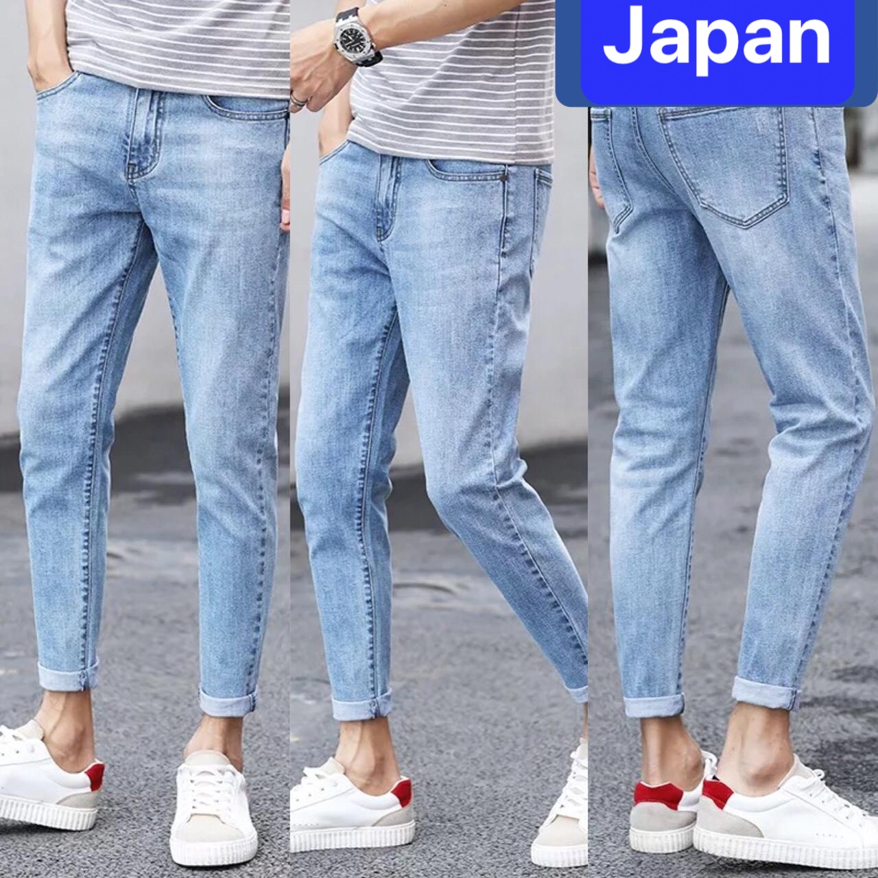 QUẦN JEAN NAM CHẤT BÒ XANH BIỂN TRƠN NHẬT BẢN MENLY CHẤT LƯỢNG CAO, CO GIÃN NHẸ JP-5678 - JAPAN FASHION