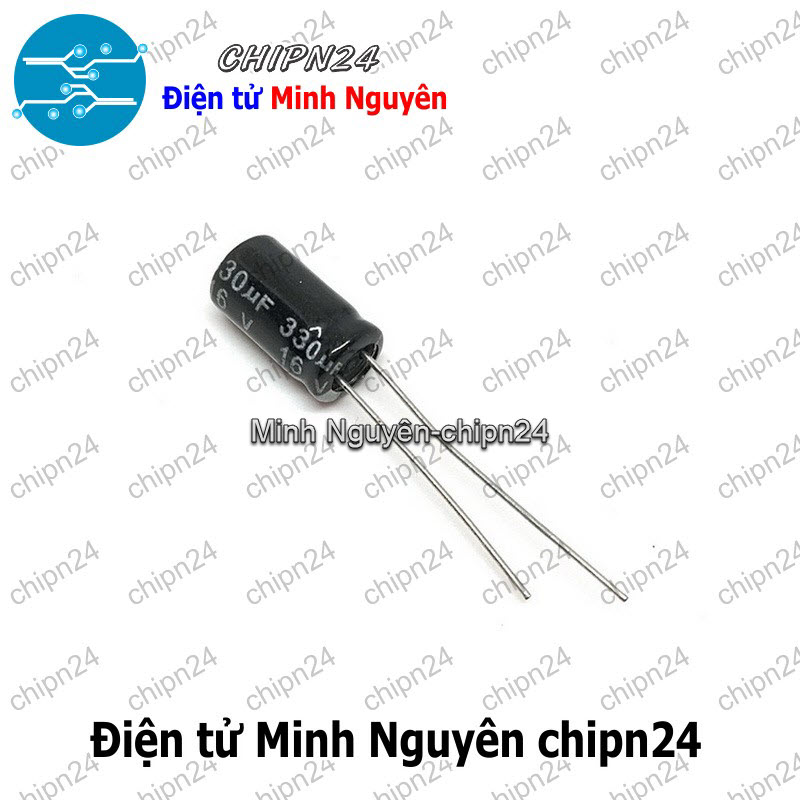 [10 con] (G33.1) Tụ hóa 330uF 16V (6x12mm)