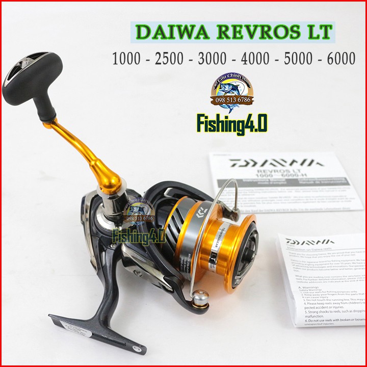 Máy Câu Cá Daiwa Revros LT 1000 2500 3000 4000 5000 6000  Daiwa - Cam kết bảo hành đổi trả trong 2 tuần đầu