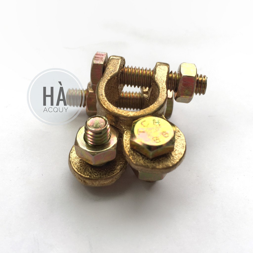 Đầu Bọp Cọc Bình Ắc Quy Đồng Thau Tròn Nhỏ Phi 14 (D14 mm) - 1 cặp
