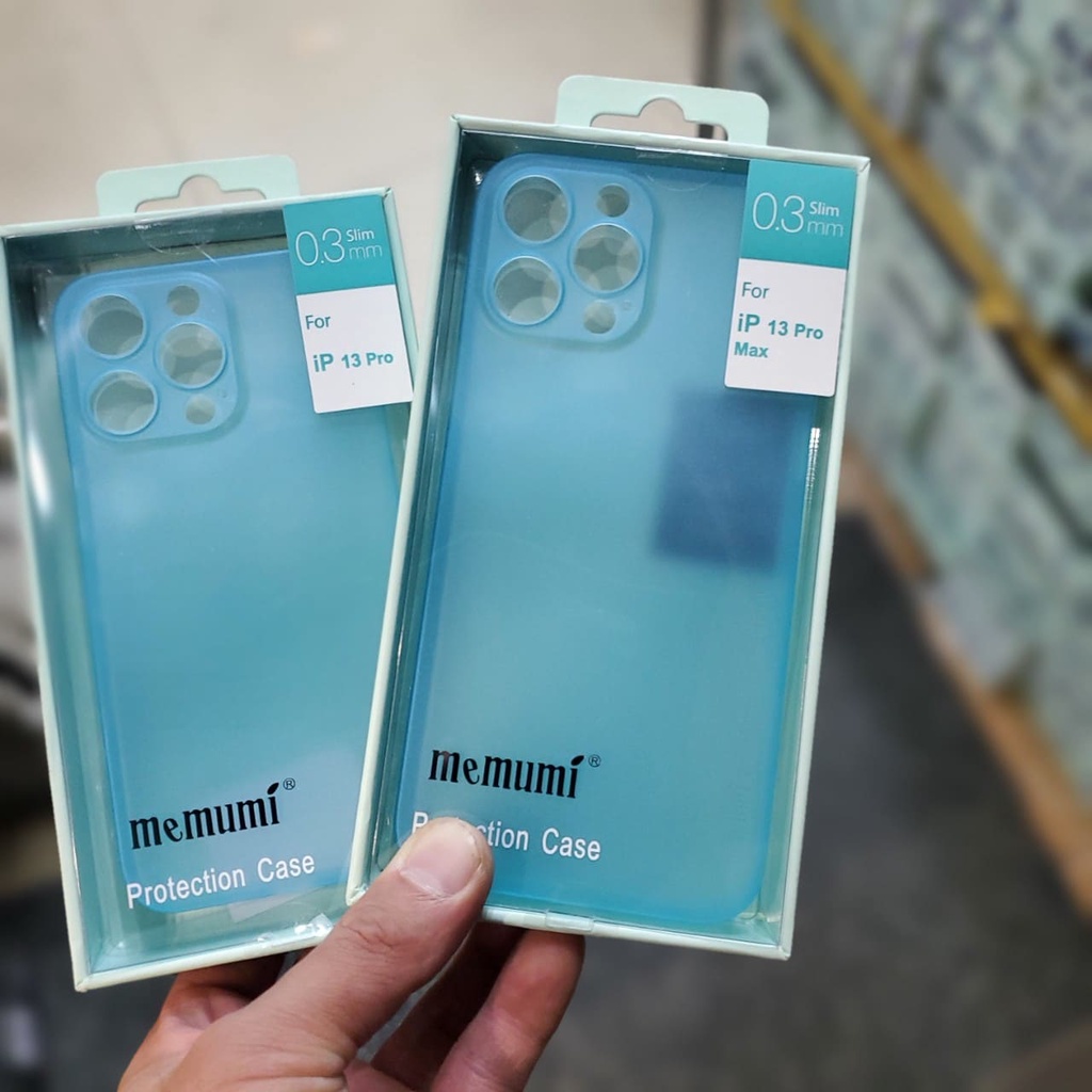 Ốp lưng memumi siêu mỏng màu xanh iphone 13/13 pro/13 pro max hàng chính hãng