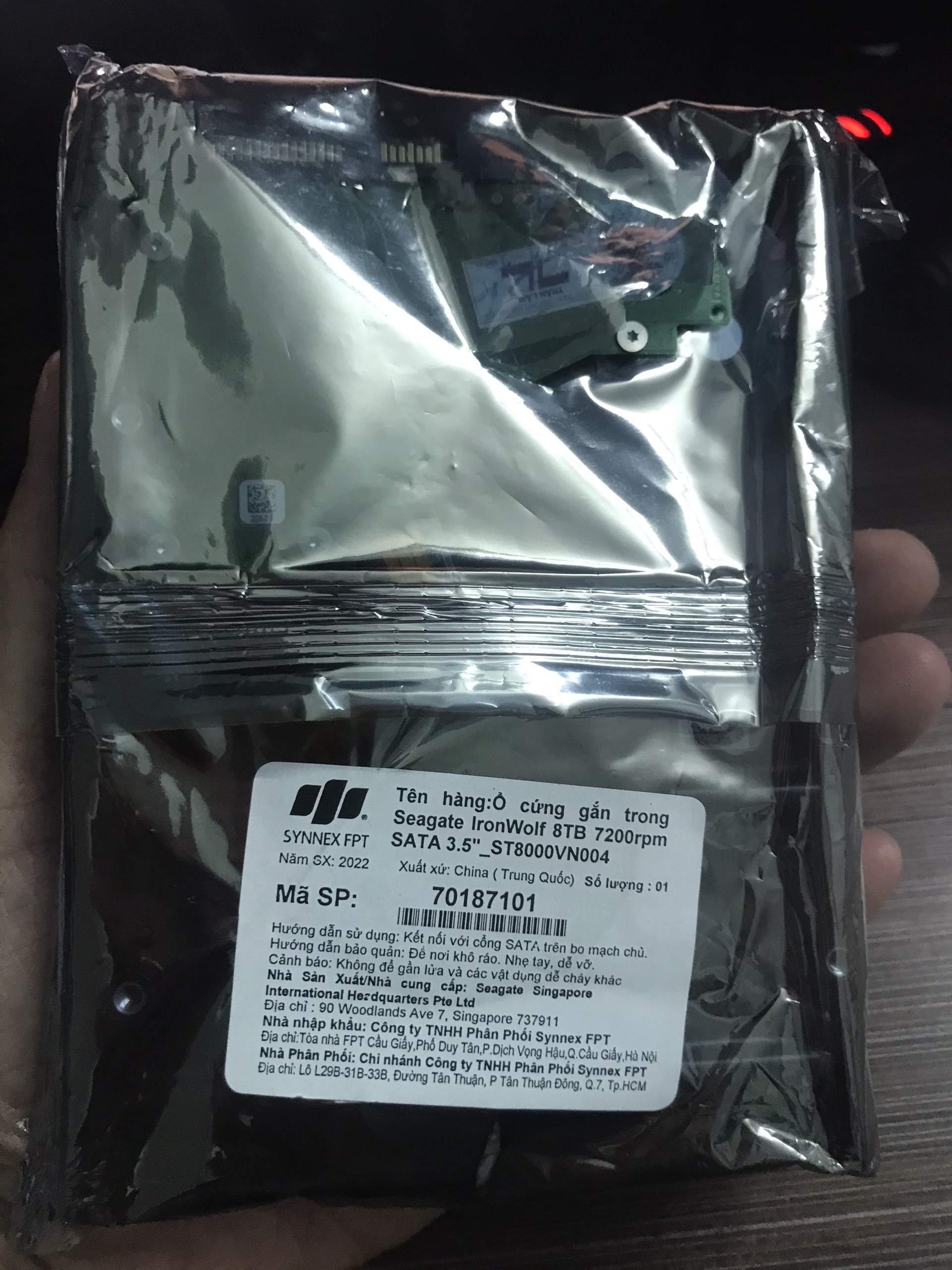 Ổ cứng 8TB Seagate Iron Wolf
