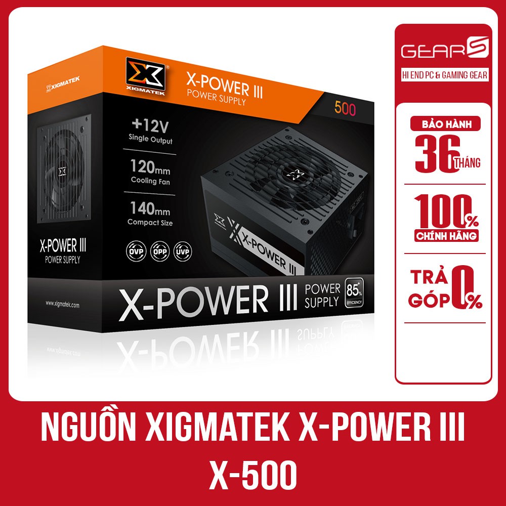 Nguồn Xigmatek X-POWER III X 500 - Bảo hành 36 Tháng chính hãng Mai hoàng