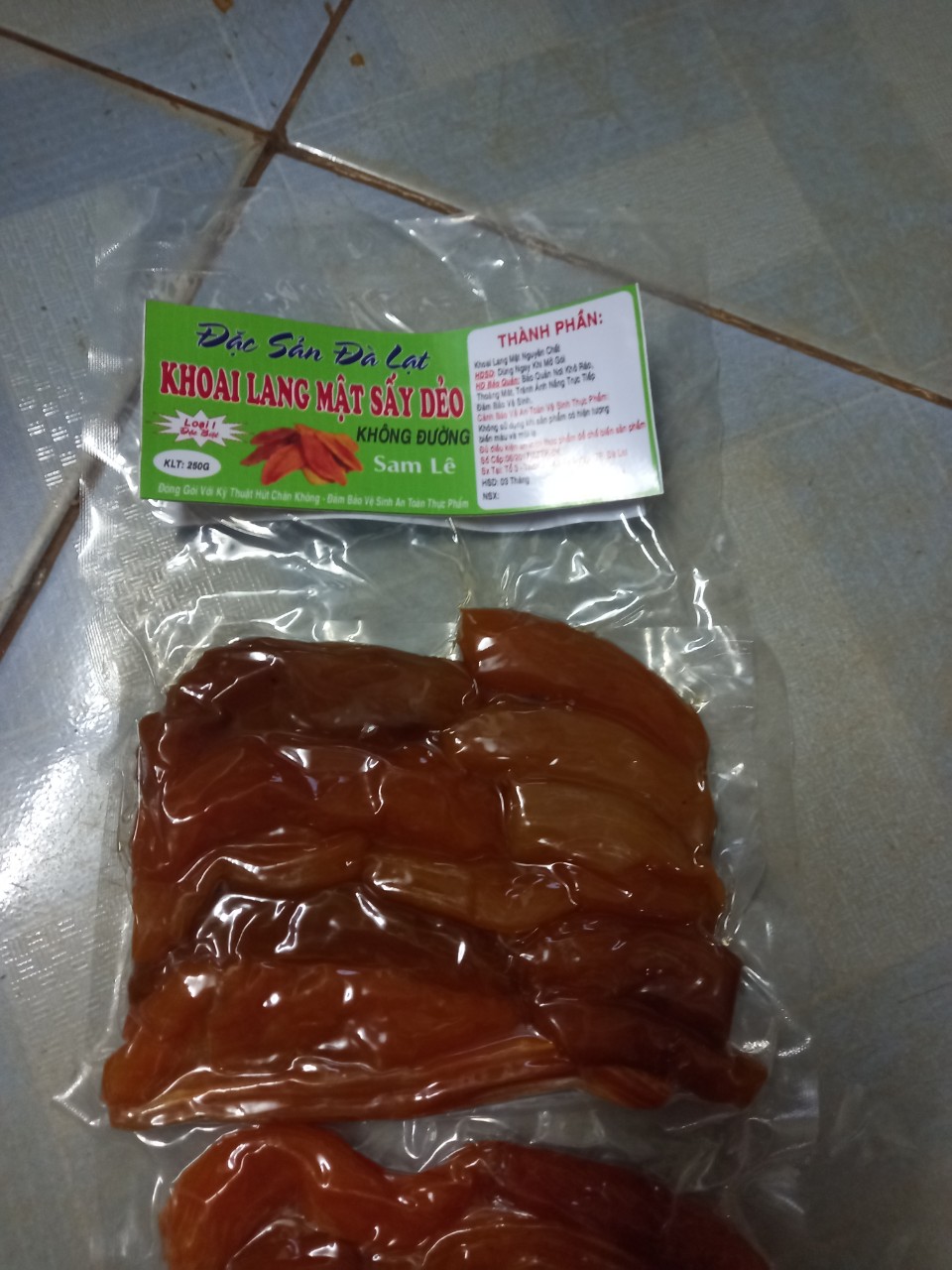 [HCM]BịCH 250G KHOAI SấY DẻO (SấY Từ Củ KHOAI MậT )- SAM LÊ SHOP