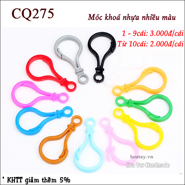 Móc khoá nhựa nhiều màu cq275