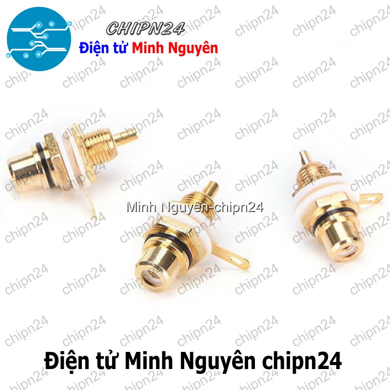 [1 cái] (F124.8) Đầu hàn Jack AV RCA Đen - HH005263