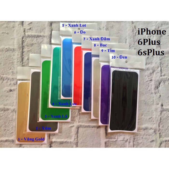 Dán mặt lưng Màu iPhone 6 Plus/6s Plus