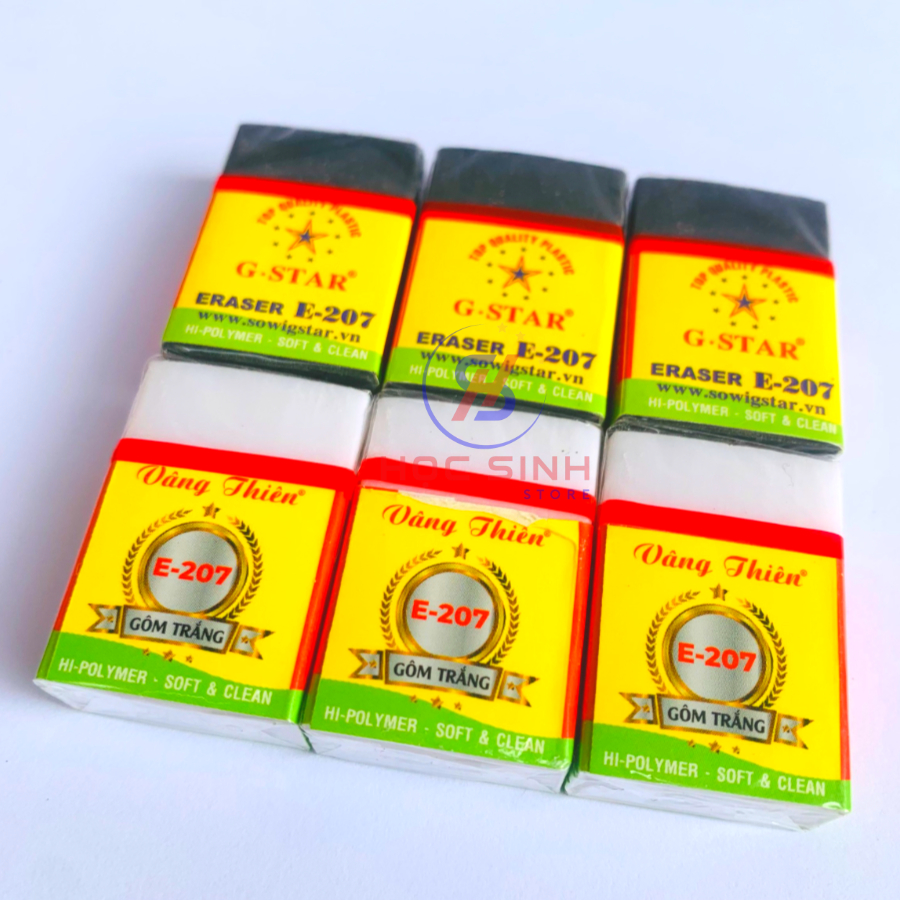 Combo 10 Cái Gôm Bút Chì G-Star E207 ( Trắng, đen ) - VPP Happy Kids