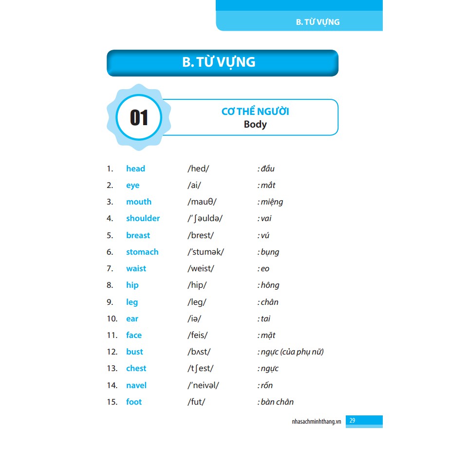Sách - Từ Vựng Tiếng Anh Theo Chủ Điểm