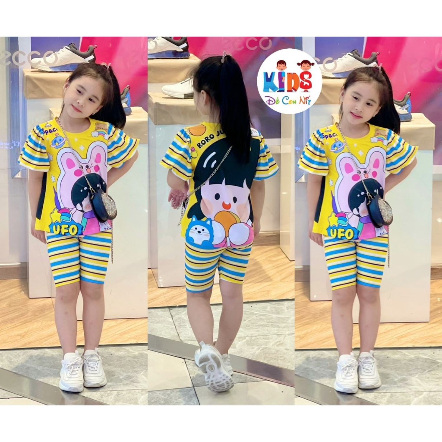 [10-21 KÝ] BỘ THUN LẠNH 3D BÉ GÁI - ĐỒ BỘ TRẺ EM