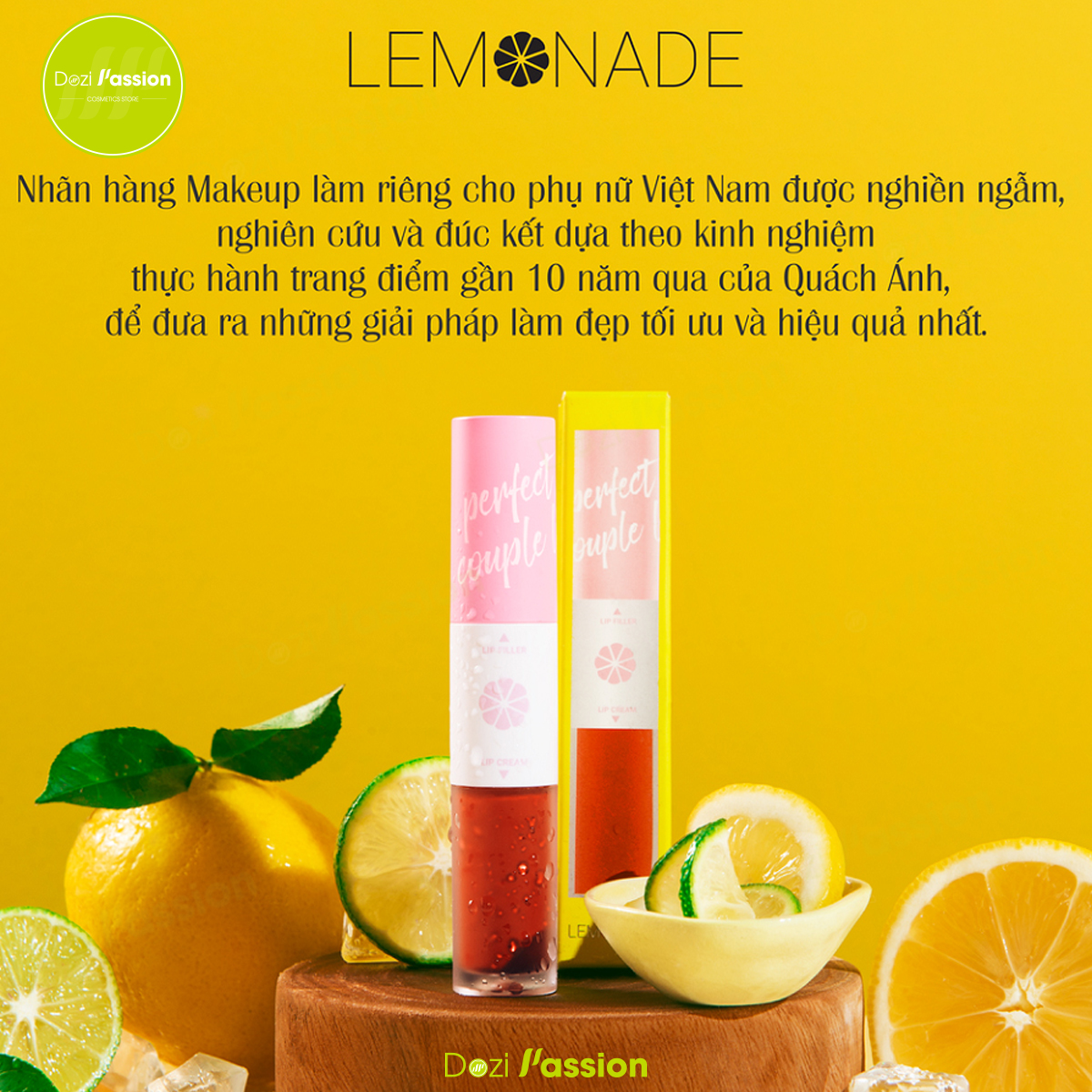 Son Kem Lì LEMONADE PERFECT COUPLE LIP - 2 Đầu son