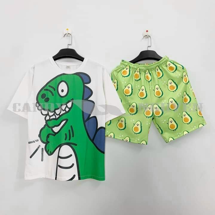 [ Nhiều Mẫu ] Sét Bộ Đùi Unisex 3D Hoạt Hình Vui Nhộn , Thun Coton Thoáng Mát , Unisex Nam Nữ Đều Mặc Được , Đồ Bộ Mặc Nhà Dễ Thương TTSLB0134