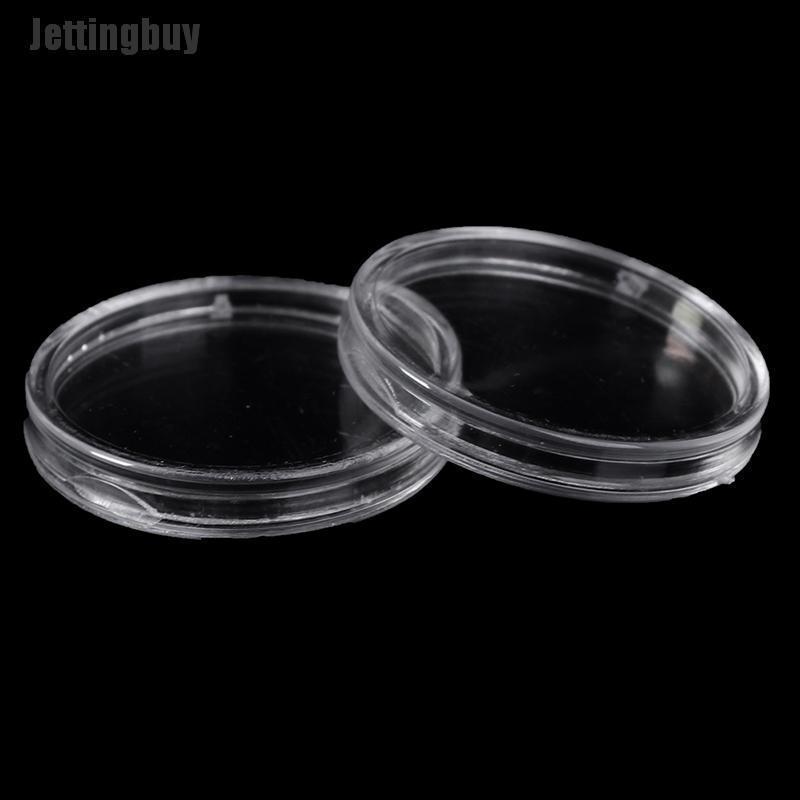 Jettingbuy 100 Cái Hộp Đựng Tiền Xu 27Mm Hộp Đựng Viên Nang Hộp Trưng Bày Hộp Trưng Bày Hình Tròn