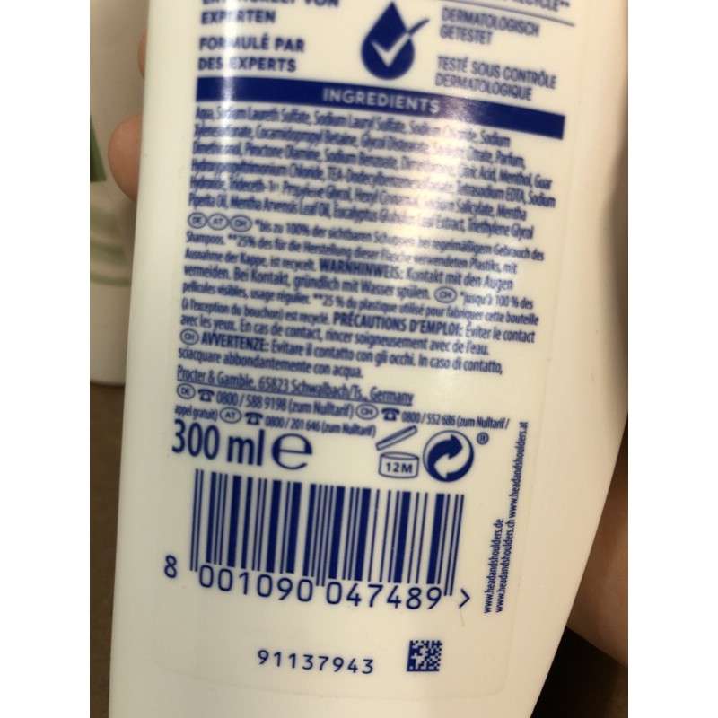dầu gội Head and shoulder Đức 500ml