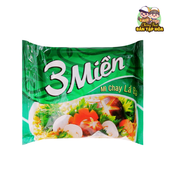 10 gói mì CHAY LÁ ĐA 3 Miền 65g