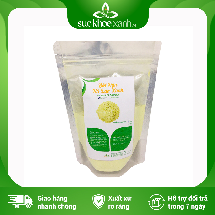 Bột đậu hà lan xanh rang chín Sức Khỏe Xanh - 250g/túi - Nhập khẩu Canada chính hãng