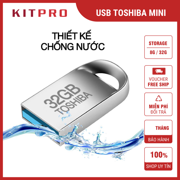 Bảng giá USB Toshiba Mini U401 32G 16G 8G Siêu Nhỏ Gọn Thiết Kế Chống Nước Bảo Hành 2 Năm KITPRO Phong Vũ