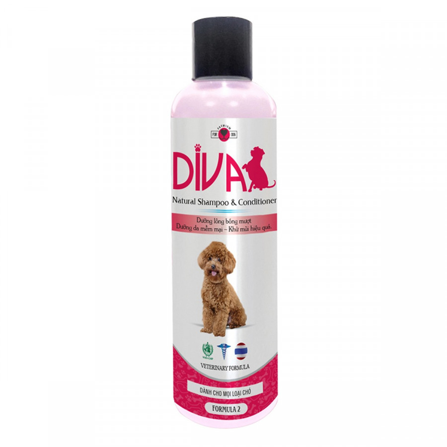 Sữa Tắm Dưỡng Ẩm Chó Mèo Diva Formula 2 400ml&260ml