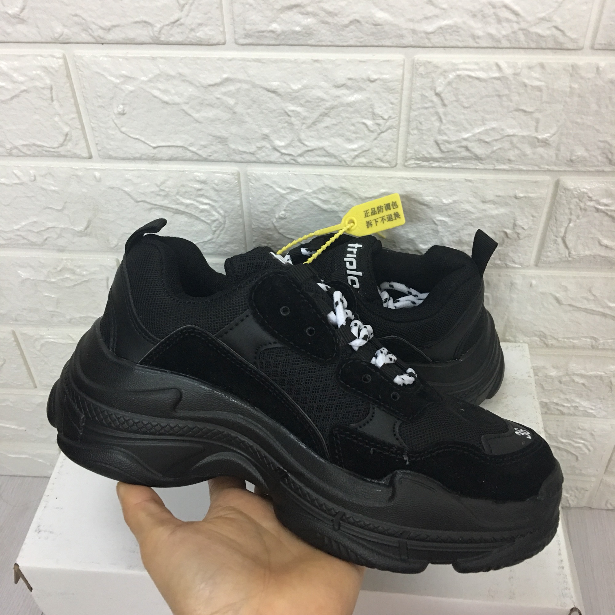 [TẶNG HỘP+BILL+TẤT] Giày triple s full đen hàng đẹp(FORM NHỎ LƯU Ý TĂNG LÊN 1 size)