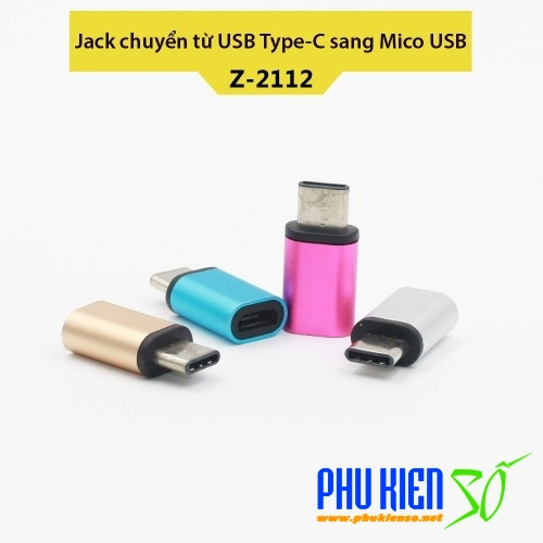 Jack OTG chuyển từ USB Type-C sang cổng Micro USB