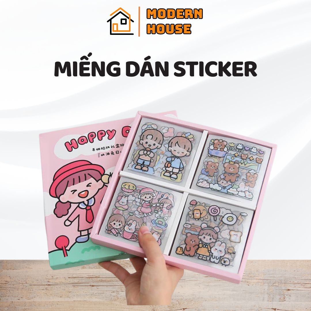 1 Miếng dán sticker trang trí, quà tặng dán hoạt hình trang trÍ