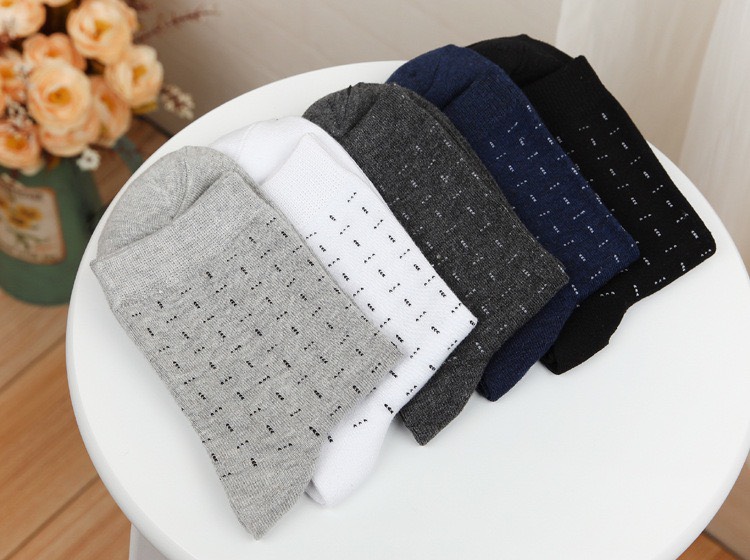[Tất nam công sở] Hộp 5 đôi tất(vớ) nam cao cổ