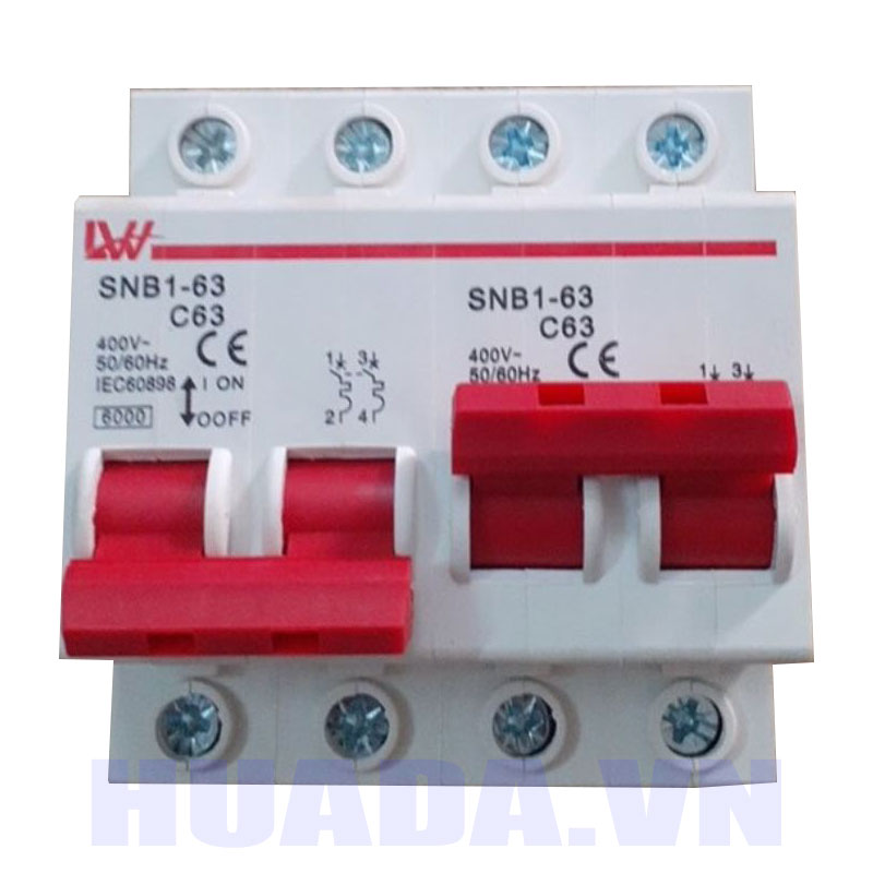 Aptomat đảo chiều 2 pha 32A - Aptomat đảo chiều 2 pha 63A