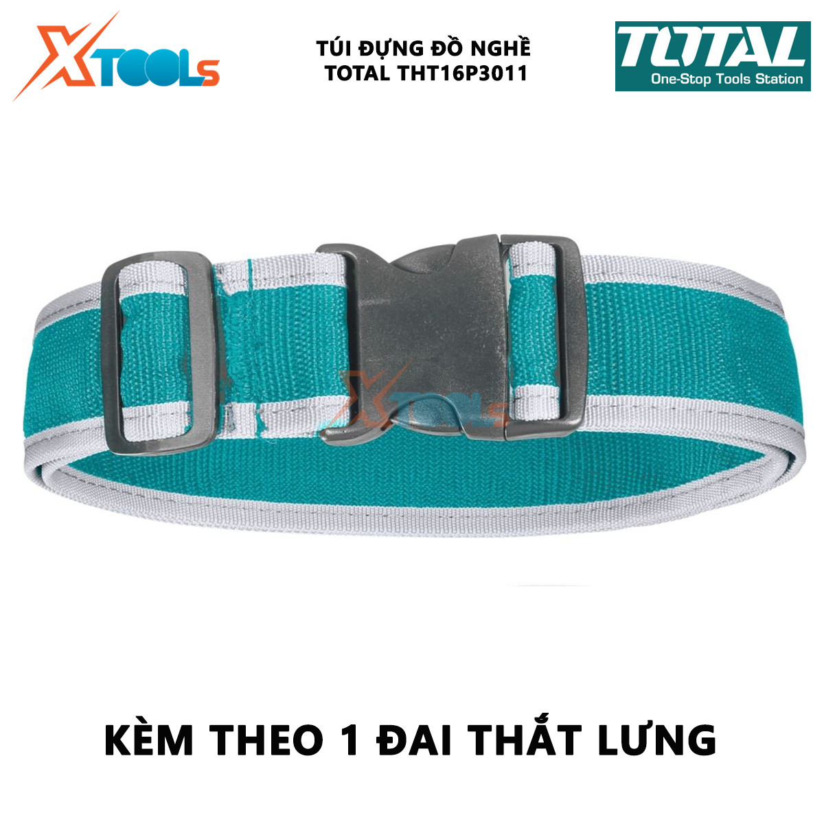 Túi đựng đồ nghề TOTAL THT16P3011 giỏ đựng công cụ kích thước L290xW190mm chất liệu polyeste 600D tải trọng tối đa 8kg XTOOLs
